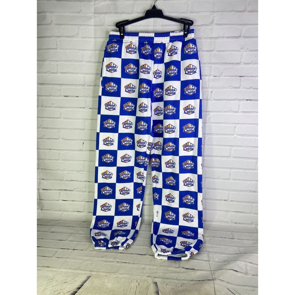 Dumbgood x White Castle Logo All Over Print Sweatpants Athleisure Pants Size S